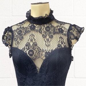 bebe Black Lace Jumpsuit